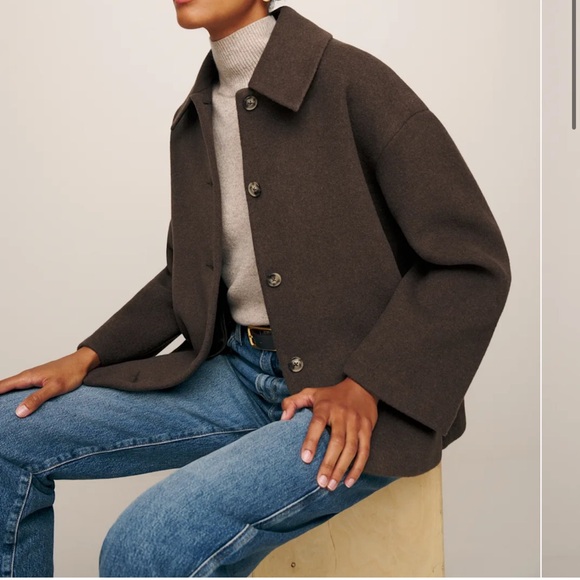 Reformation Jackets & Blazers - NWOT Reformation Rocky Oversized Shirt Jacket in Nutella
